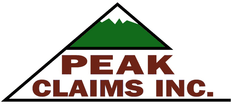 Peak Claims Inc Logo - Mountain with Name beneath